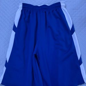 Casual Athletic Blue and White Shorts